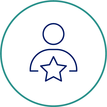 Icon of a patient with a star