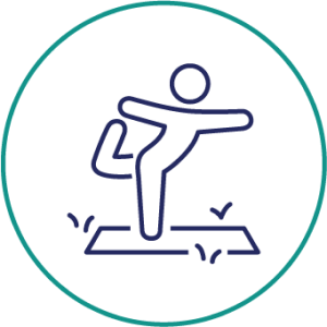 Person doing yoga icon