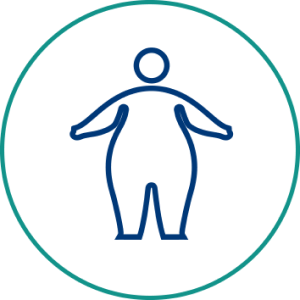 Person with obesity icon