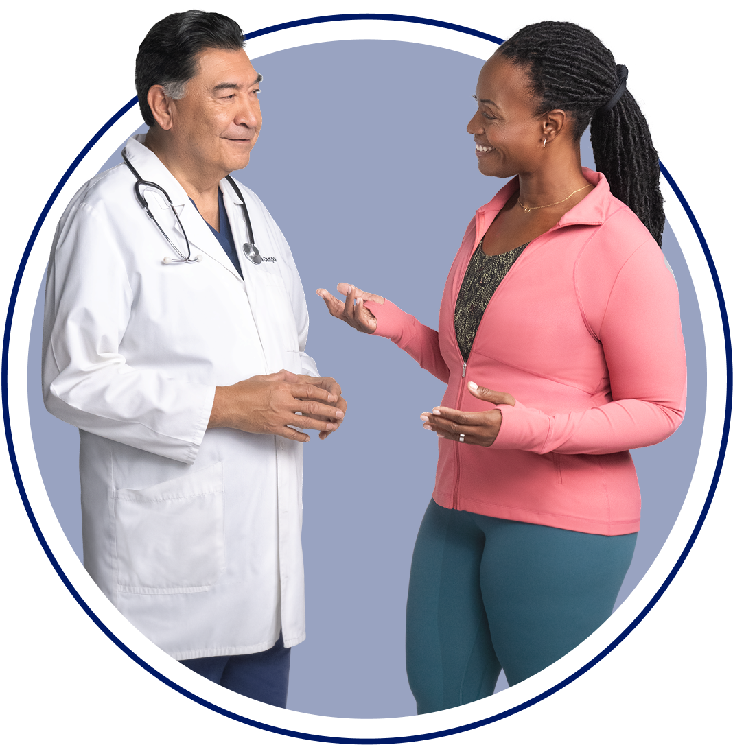 Dr. Campos and patient having a conversation