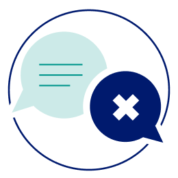 Two speech bubbles icon